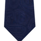 Gravata de seda Paisley com textura rica masculina Michael Kors, azul, tamanho regular