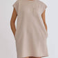 Entro - Textured Round Neck Mini Dress