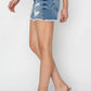 Risen - Shorts jeans desfiado com cintura alta
