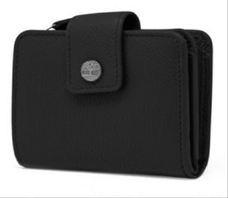 Timberland Women's Mini Zipper Coin Leather Wallet Black Size One Size