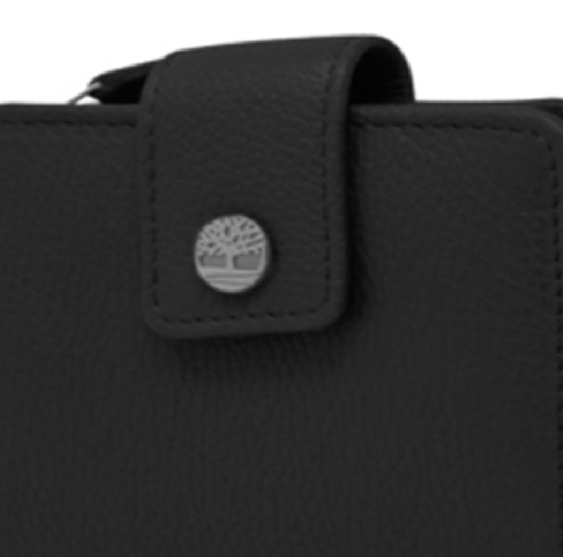 Carteira Timberland Mini Zipper Coin Couro Preta Tamanho Único