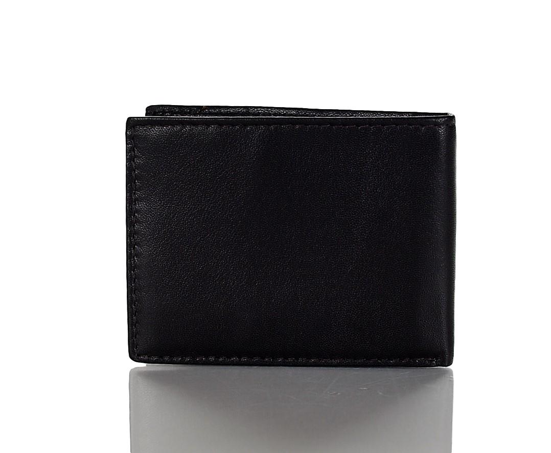 Steve Madden Luva de Couro Masculina com Bloqueio RFID, Carteira Preta, Tamanho Regular