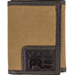 Carteira Timberland Masculina Whitney Canvas Trifold Marrom Tamanho Regular