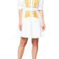 Ciebon - Embroidered Shirt Dress