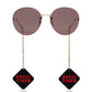 Gucci - Women's Tiger Round Sunglasses With Pendant
