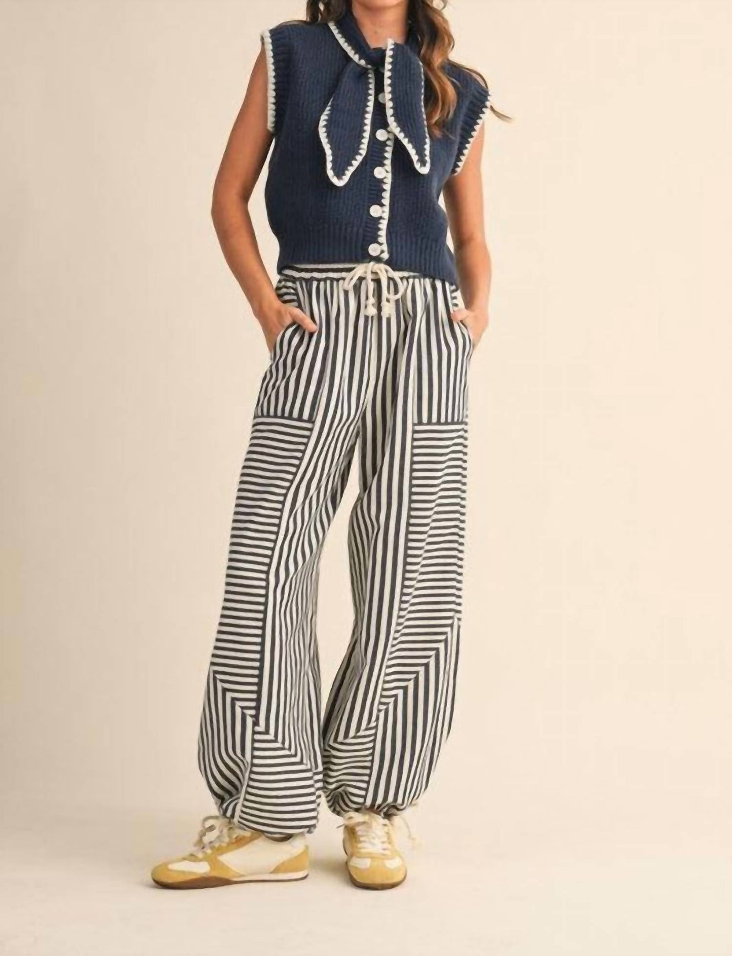 &Merci - Camora Tie Neck Sweater