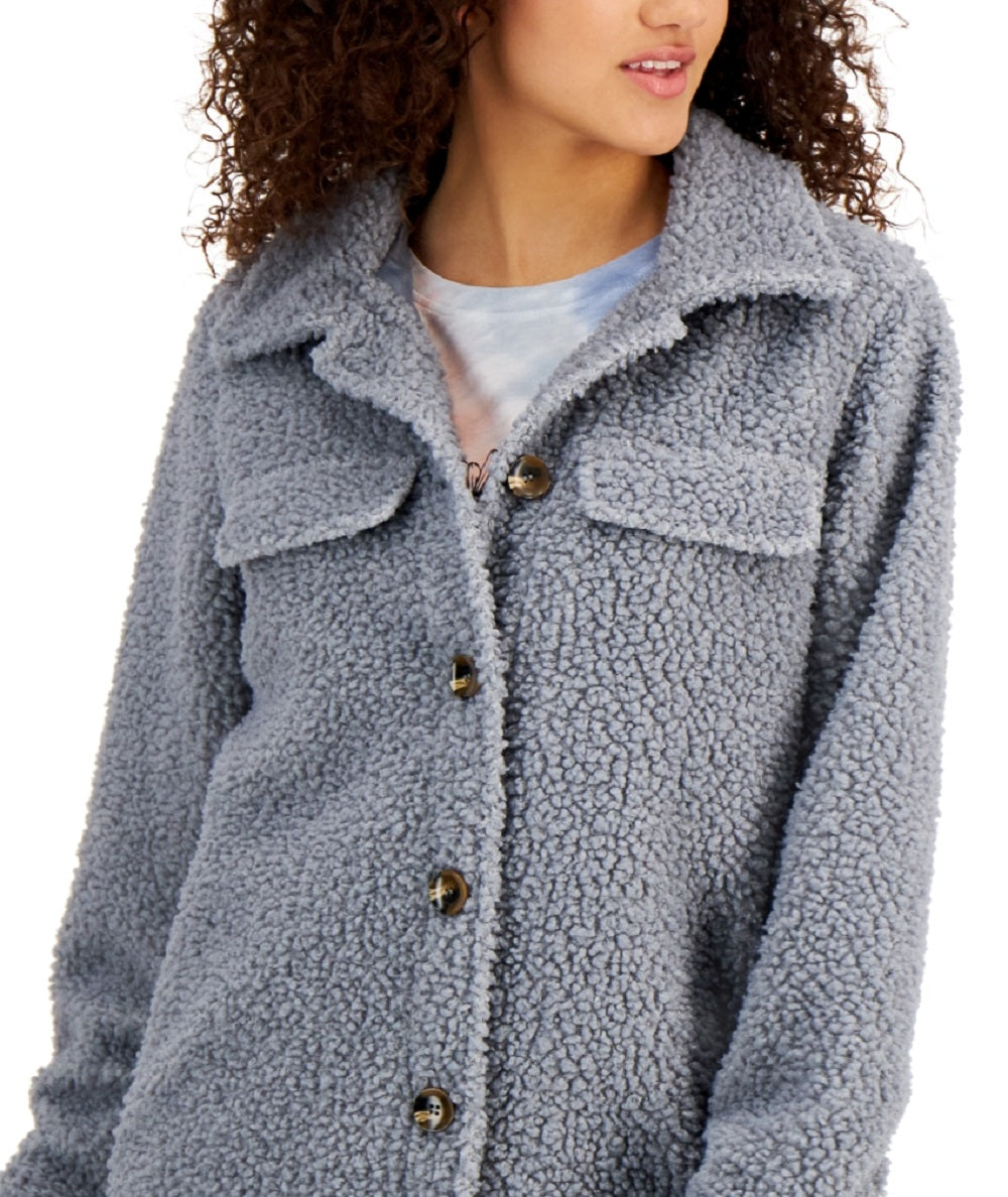 Jaqueta de lã feminina Coffeeshop azul tamanho médio