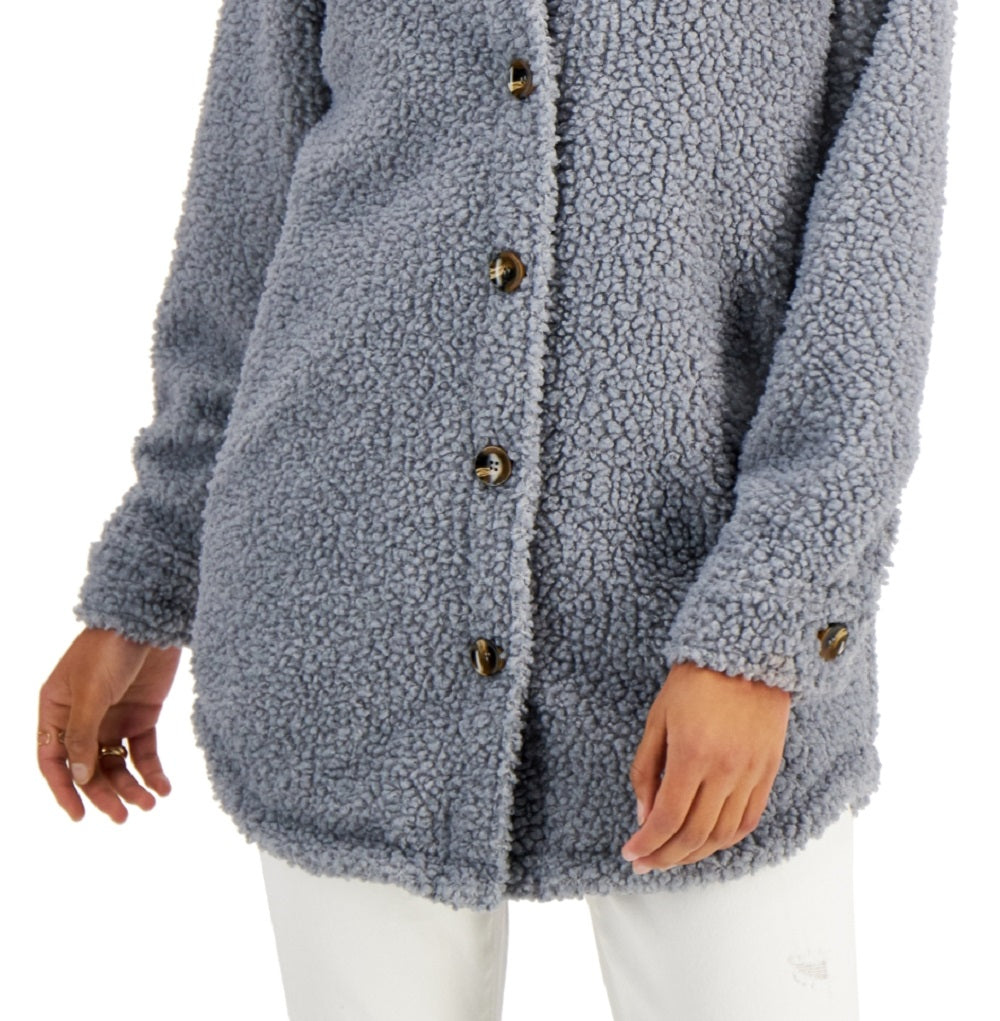 Jaqueta de lã feminina Coffeeshop azul tamanho médio