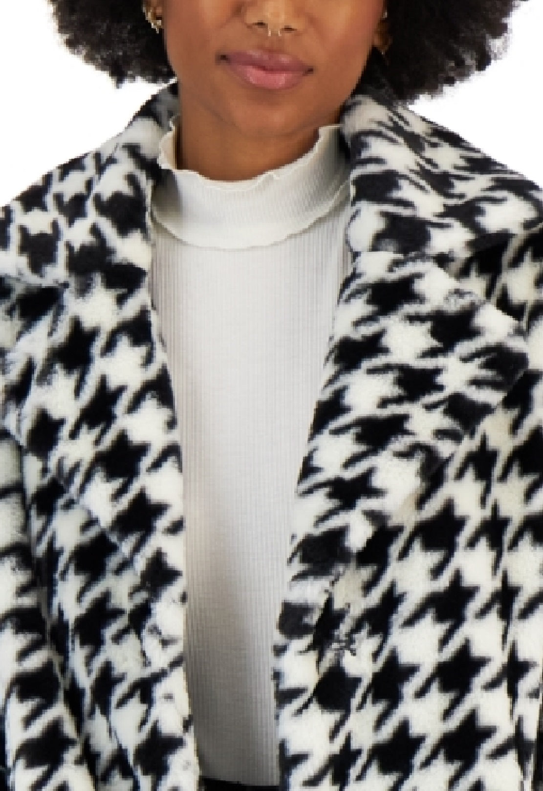 Casaco de pele sintética Coffeeshop Junior's, branco, tamanho médio