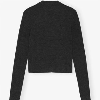 Ganni - Mini Cardigan Merino Canelado