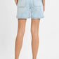 Risen - Light Curvy High Rise Patch Pocket Cuffed Relaxed Shorts