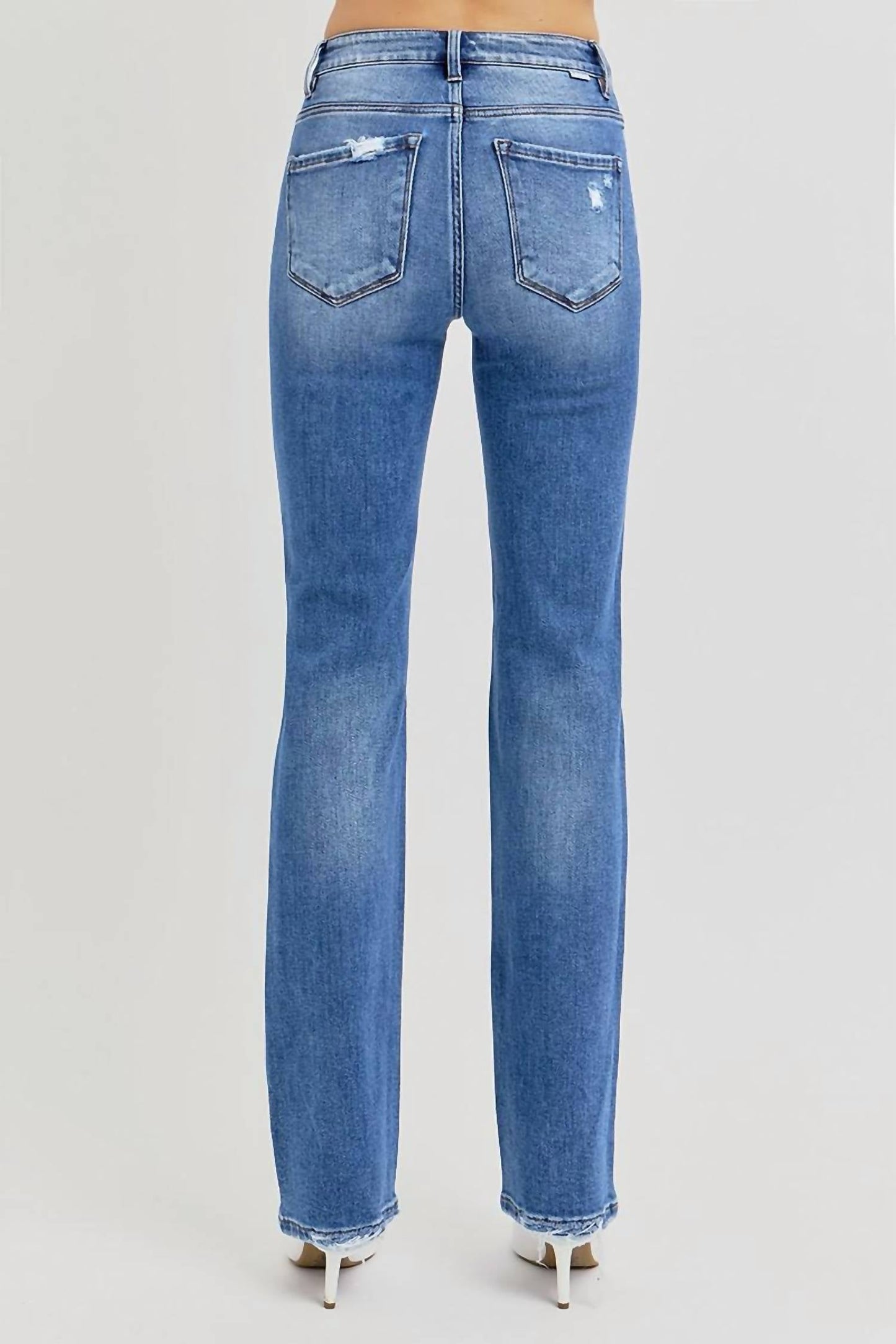 Risen - High Rise Ankle Straight Jeans
