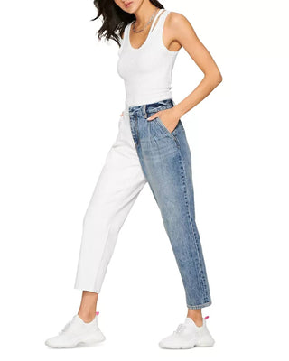 Blue Revival - Happy Hour Color Blocked Ankle Jeans