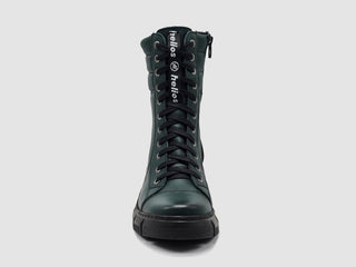 Helios - Botas femininas de couro forradas com pele de Medusa
