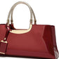 Accity - FASHIONABLE EVENING GLOSSY PATENT LEATHER TOTE