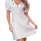 A.Peach - Diana Jewel Neck Mini Jacquard Dress
