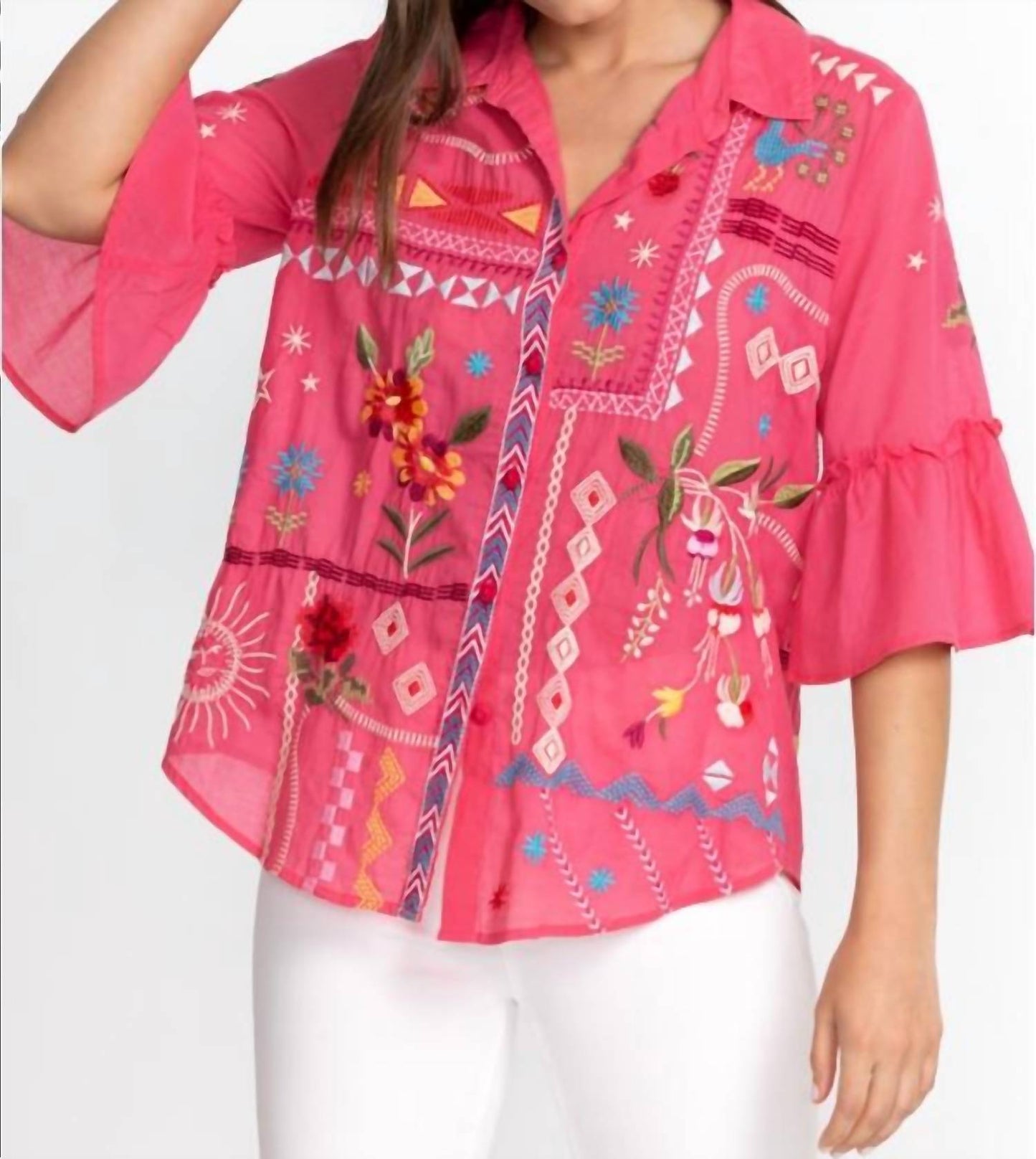 Johnny Was - Lyonne Ruffle Sleeve Top
