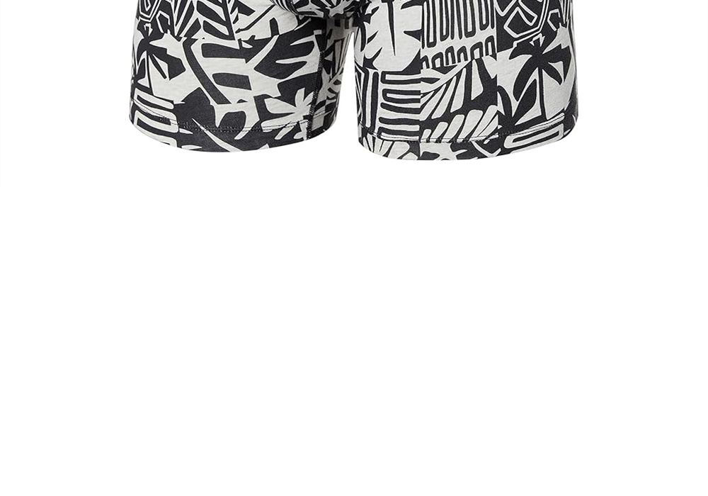 Cueca boxer masculina Saxx - Beach Tiles/preta Droptemp de algodão refrescante com braguilha, tamanho G