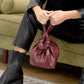 Lemiz - Women's Mariposa Twist Clutch Leather Handbag