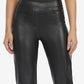 Calça reta feminina Laundry By Shelli Segal em couro sintético, preta, tamanho X-S