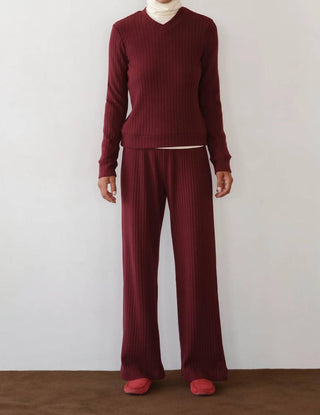 Donni. - Sweater Rib Simple Pant