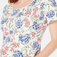 Camiseta feminina estampada Karen Scott, branca, tamanho pequeno