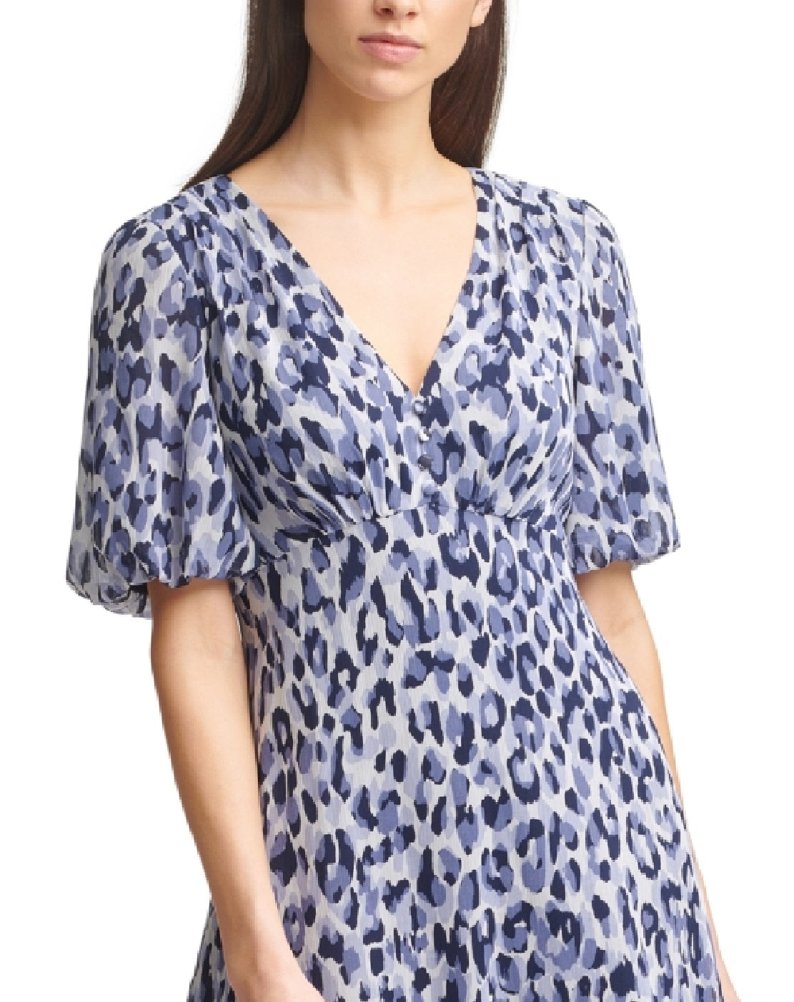 Vestido midi com estampa de chita Jessica Howard feminino, azul, tamanho 14, pequeno