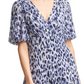 Vestido midi com estampa de chita Jessica Howard feminino, azul, tamanho 14, pequeno