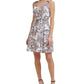 Minivestido feminino Vince Camuto, sem mangas, em mistura de linho, com amarração frontal, branco, tamanho 6