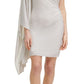 Vestido bodycon metálico feminino Vince Camuto, branco, tamanho 10
