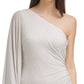 Vestido bodycon metálico feminino Vince Camuto, branco, tamanho 10