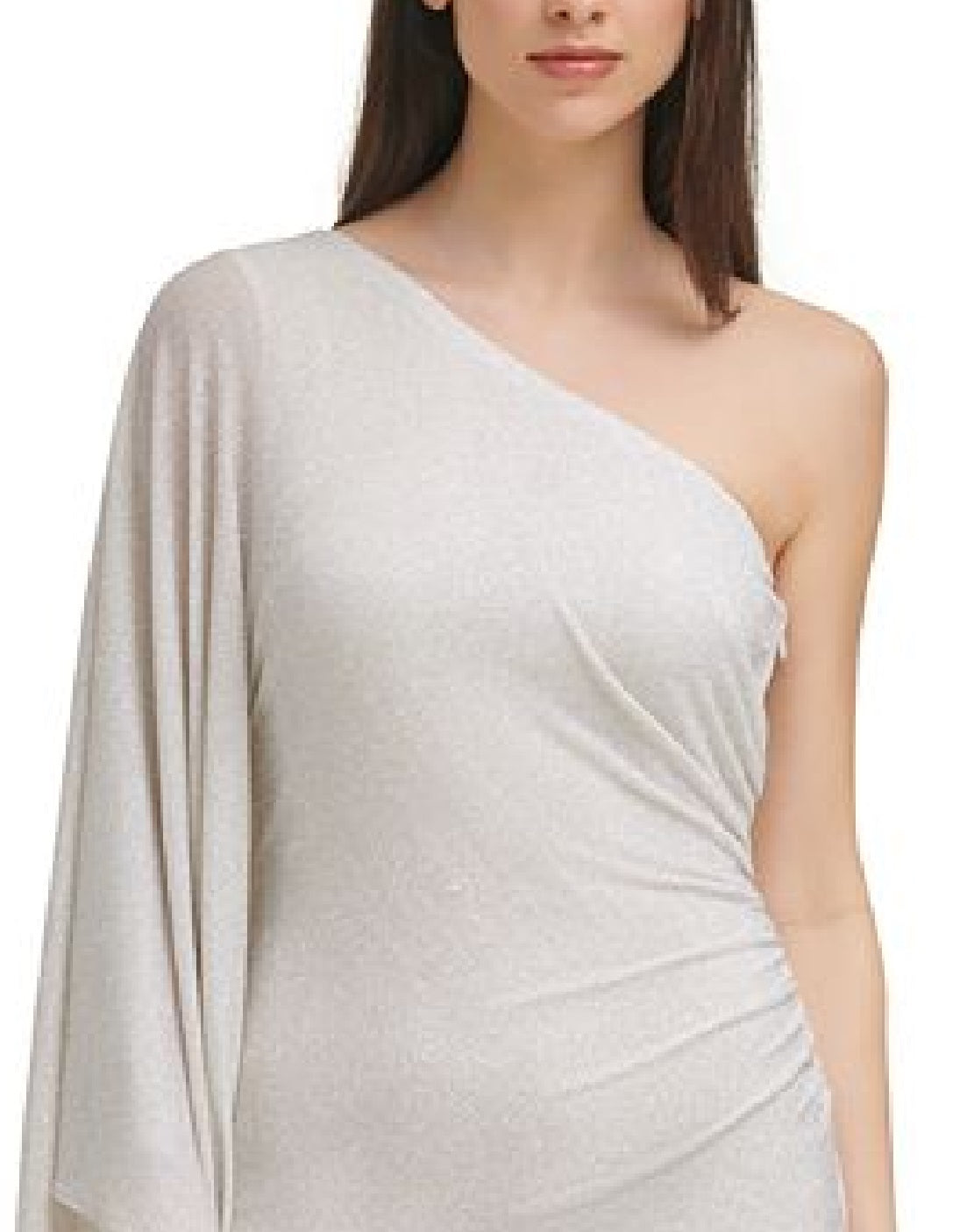 Vestido bodycon metálico feminino Vince Camuto, branco, tamanho 10