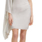 Vestido bodycon metálico feminino Vince Camuto, branco, tamanho 10