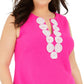 Vestido feminino Jessica Howard com apliques, rosa, tamanho 14W