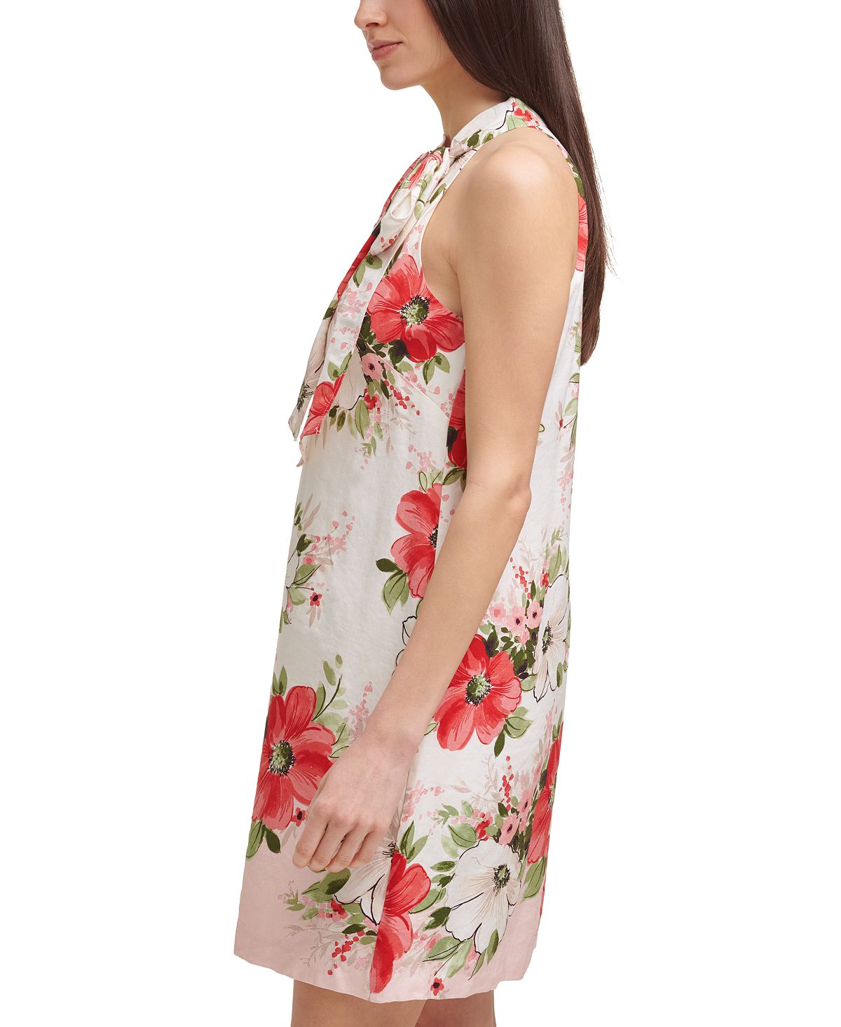Vestido feminino Vince Camuto com estampa floral, rosa, tamanho 6