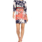 Vestido feminino Vince Camuto com estampa floral mista, rosa, tamanho 12