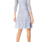 Vestido feminino Jessica Howard com lantejoulas e renda, azul, tamanho 12, pequeno