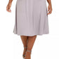 Vestido midi feminino Jessica Howard e jaqueta com estampa animal e glitter, cinza, tamanho 18W