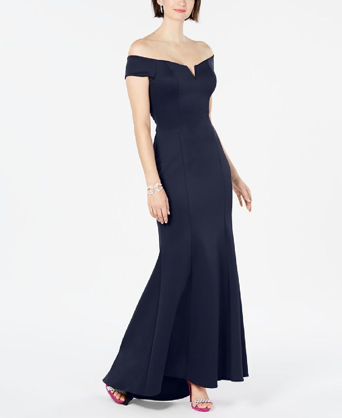 Vestido feminino Vince Camuto ombro a ombro azul tamanho 12