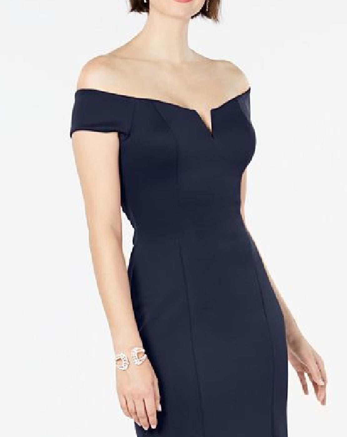 Vestido feminino Vince Camuto ombro a ombro azul tamanho 12