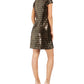 Vestido tubinho metálico feminino Vince Camuto, preto, tamanho 12