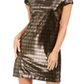 Vestido tubinho metálico feminino Vince Camuto, preto, tamanho 12