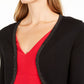 Jaqueta bolero feminina Jessica Howard com acabamento em tachas, preta, tamanho pequeno