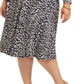 Vestido feminino plus size com bainha e estampa de chita, azul-marinho, tamanho 14W