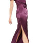 Vestido feminino Vince Camuto com ombros de fora e cintura franzida, roxo, tamanho 12