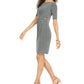 Vestido tubinho estampado e enfeitado Jessica Howard feminino, verde, tamanho 4, pequeno