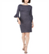 vince-camuto-womens-metallic-bell-sleeve-sheath-dress-gray-size-16