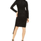 Vestido feminino Vince Camuto com glitter falso, preto, tamanho 4