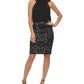 Vestido Blusão Feminino Vince Camuto com Decote Halter e Geo Embelezado, Preto, Tamanho 2
