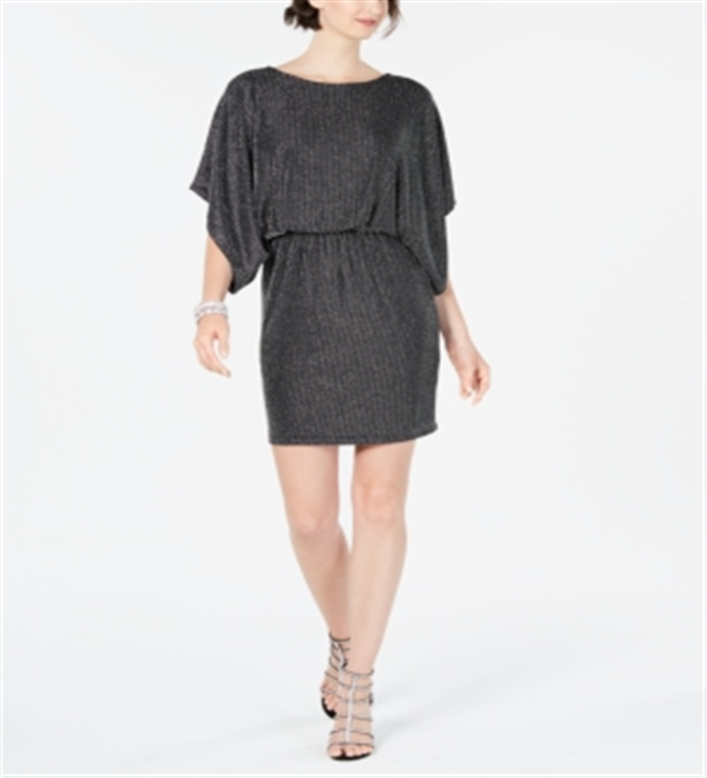 Vestido Blusão Metálico Feminino Jessica Howard Prata Tamanho 8 Petite